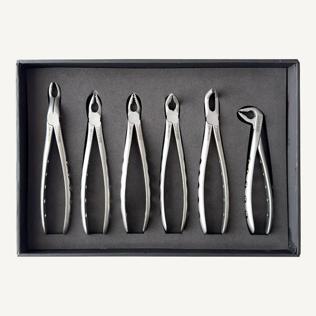 Atraumatic Extraction Forceps Set (Serrated)