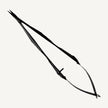 Black Castroviejo Micro Scissors Straight 18cm