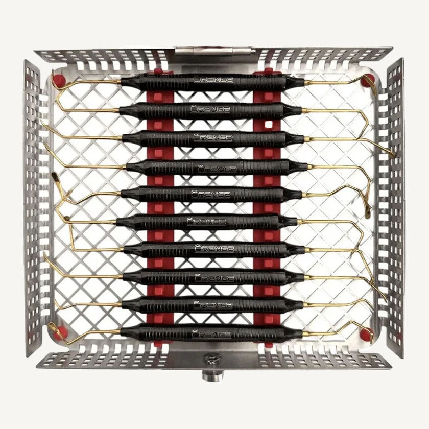 Kit of 10 Sinus Lift Instruments with Gold Titanium Nitride Coated Tips
