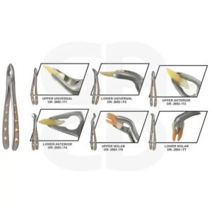 6 Deep Grip Extraction Forceps Set